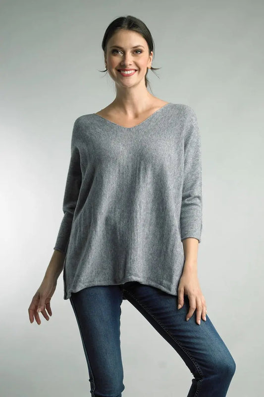 3/4 Sleeve Comfy Tunic Top - Bay-Tique