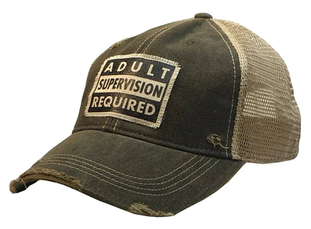 Adult Supervision Required Trucker Hat Baseball Cap - Bay-Tique