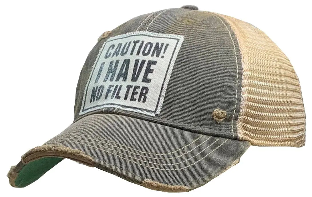 Caution! I Have No Filter Trucker Hat Baseball Cap - Bay-Tique