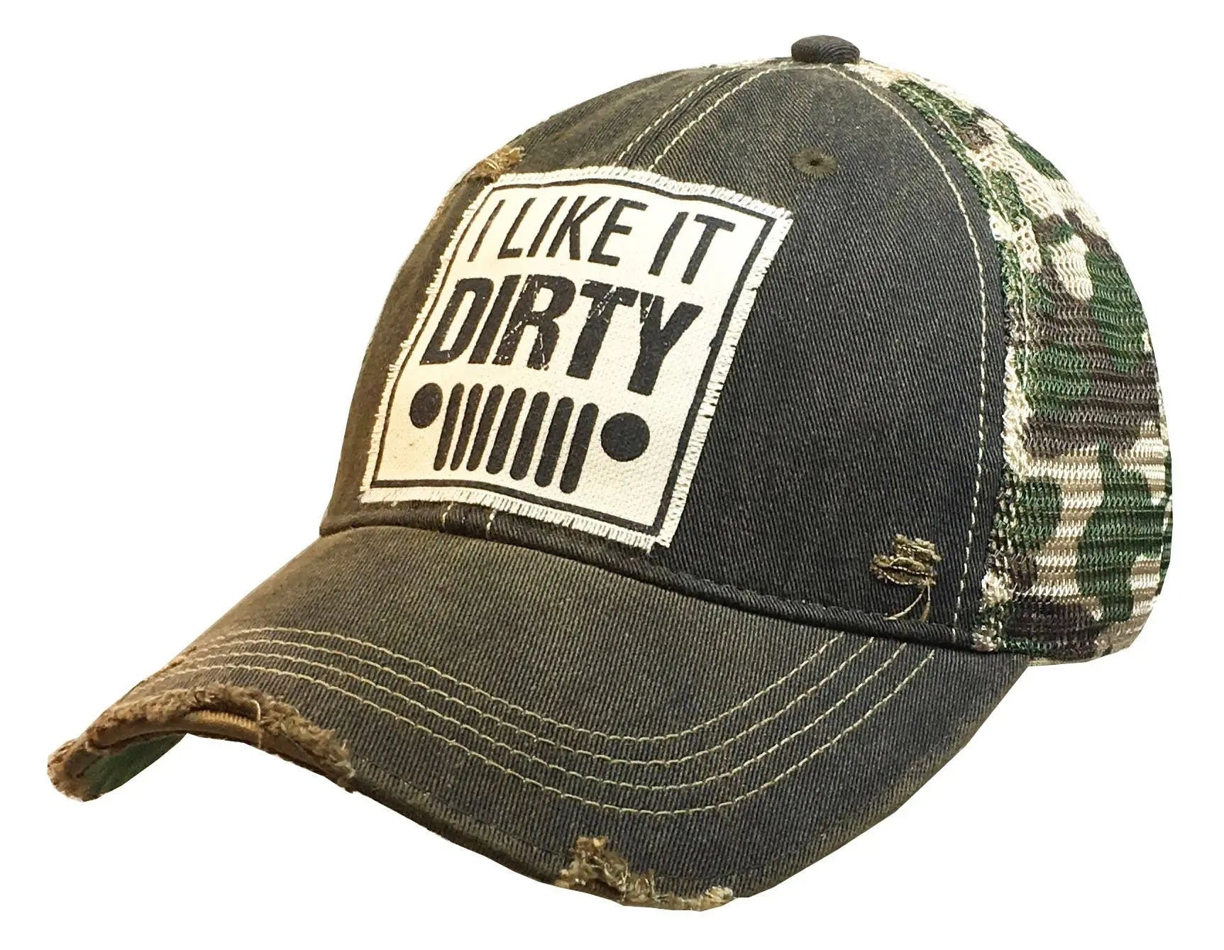 I Like It Dirty Distressed Trucker Cap - Bay-Tique