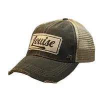 LOUISE Distressed Trucker Cap - Bay-Tique