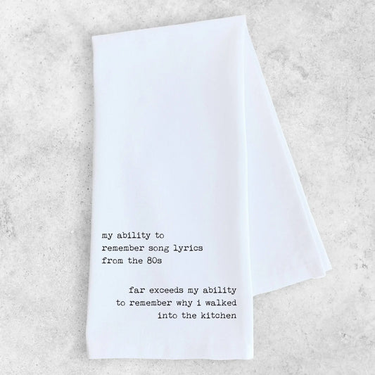 My Ability To Remember  - Tea Towel - Bay-Tique