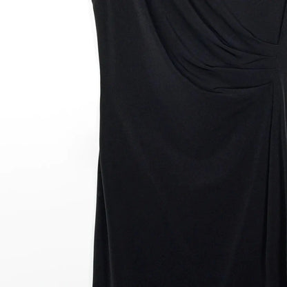 Solid Sleeveless Ruched MIDI Dress - Bay-Tique