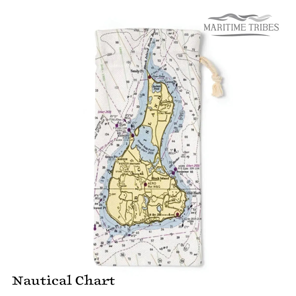 Wine Bag Nautical Chart BSL Map - Bay-Tique